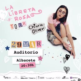 Cartel del concierto de Chiara Oliver en Albacete.