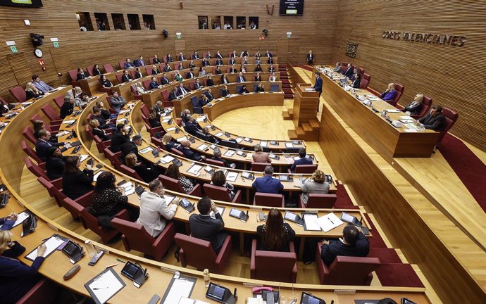 El president valencià, Carlos Mazón, a les Corts Valencianes