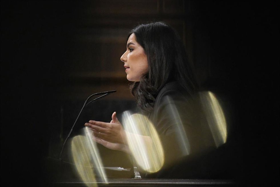 La portavoz del grupo parlamentario de Vox en el congreso, Pepa Millán, durante el Pleno del Congreso, a 13 de noviembre de 2024, en Madrid (España). El pleno ha comenzado con la intervención de Torres para informar de las consecuencias de la DANA que a