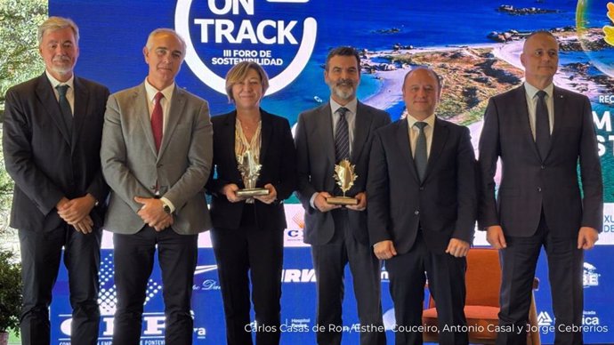 La planta de Ence en Pontevedra recibe el Premio Empresa Sostenible 2024, otorgado por la Confederación de Empresarios de Pontevedra (CEP).