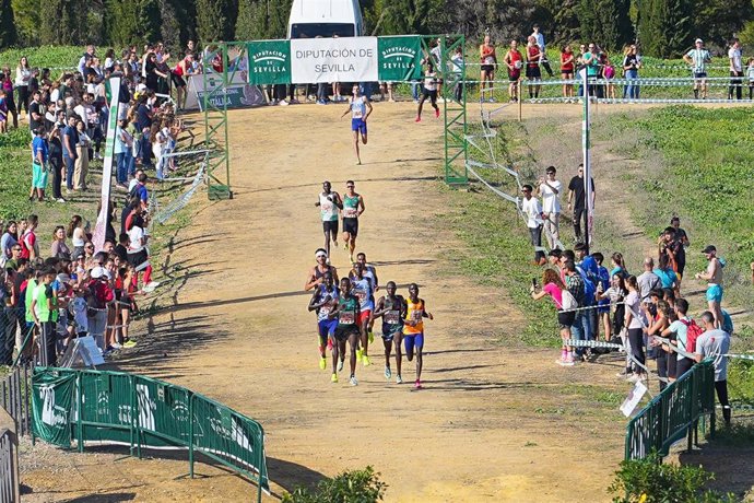 Archivo - Distintos corredores durante las carreras del XLI Cross Internacional de Itálica