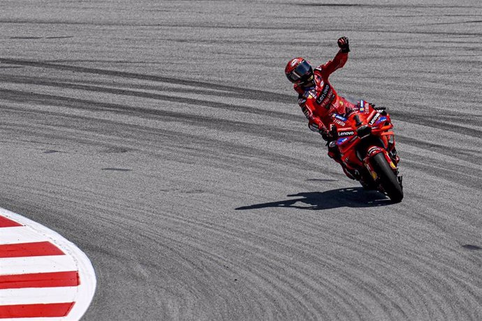 Archivo - El piloto italiano de MotoGP Francesco 'Pecco' Bagnaia (Ducati) en el Circuit de Barcelona-Catalunya