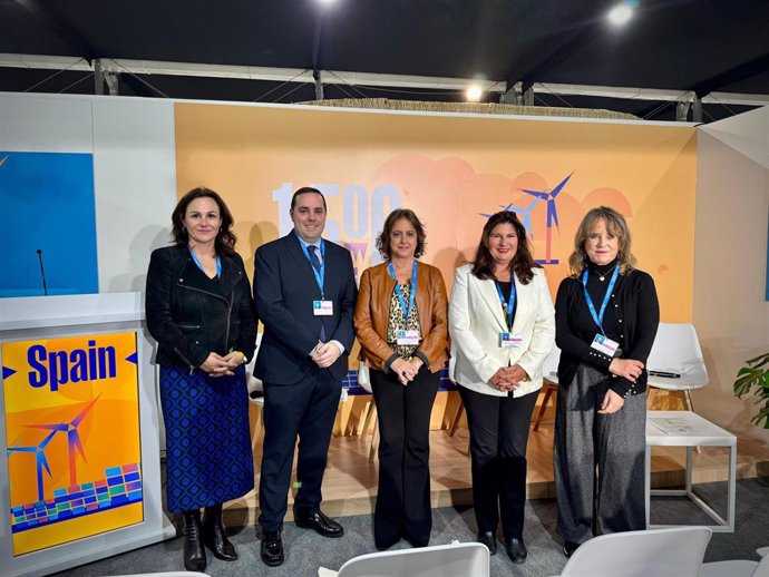 La consejera de Sostenibilidad y Medio, Catalina García, en una de las reuniones en la Conferencia de las Naciones Unidas sobre el Cambio Climático 29 (COP-29), en Bakú (Azerbaiyán).