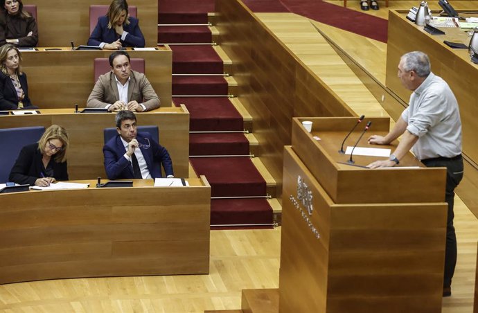 El diputat de Compromís a Les Corts, Joan Baldoví, intervé durant una sessió plenària, a Les Corts Valencianes, a 15 de novembre de 2024, a València