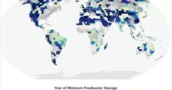 Caída abrupta de los niveles mundiales de agua dulce