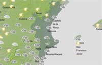 La Comunitat Valenciana amanece con cielos nubosos y probables lluvias débiles en el sur de Valencia y norte de Alicante