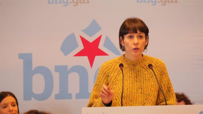 La portavoz nacional del BNG, Ana Pontón, en una intervención en el Consello Nacional.