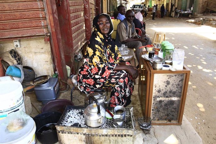 Imagen de archivo de una vendedora en Omdurman (Sudán)