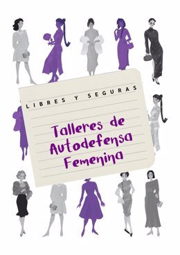 Cartel sobre los talleres de autodefensa para mujeres promovidos por la Diputación de León.