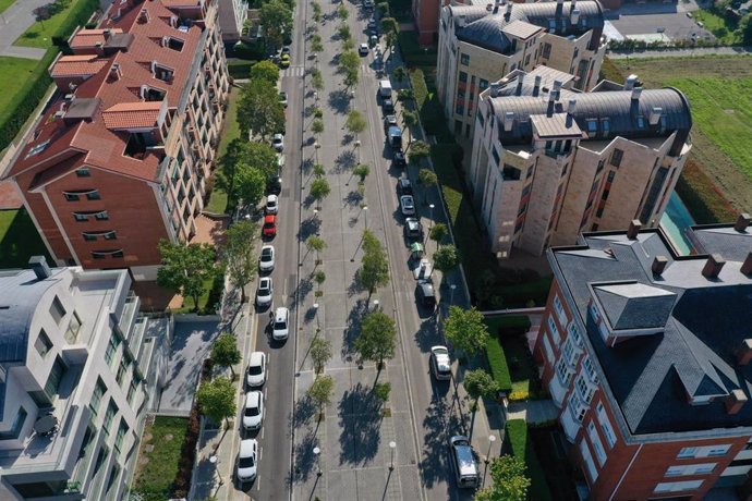 Imagen aérea de la avenida Doctor Madrazado de Santander