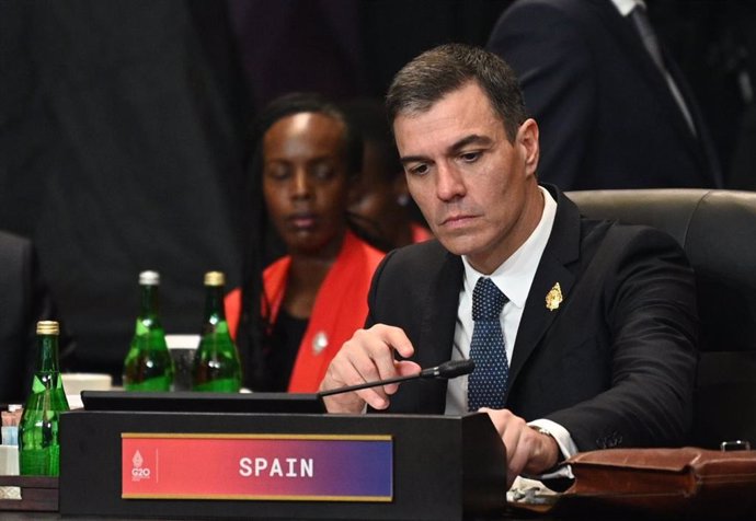 Archivo - El presidente del Gobierno, Pedro Sánchez, durante la primera jornada del G20 en 2022.