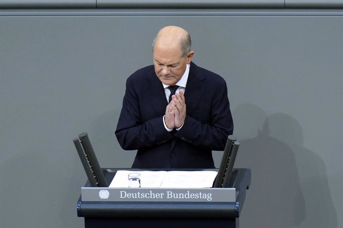 November 13, 2024, Berlin, Berlin, Deutschland: Olaf Scholz in der 199. Sitzung des Deutschen Bundestages im Reichstagsgebäude. Berlin, 13.11.2024