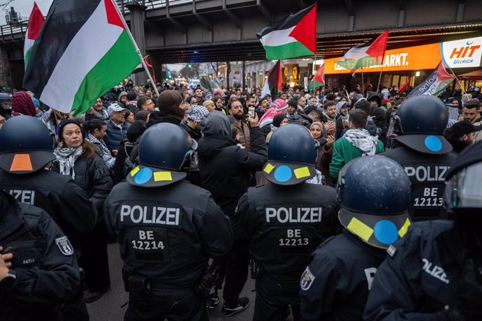 Manfiestación propalestina en Berlín