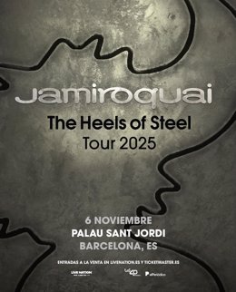 Cartel del concierto de Jamiroquai en Barcelona en 2025