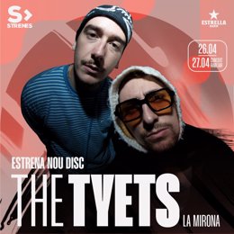 Cartel de los conciertos de The Tyets en el Festival Strenes de Girona