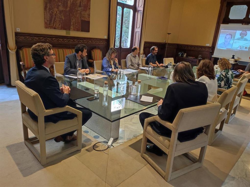 Imagen de una reunión del equipo de la conselleria de Economía de Baleares con Standard and Poor's.