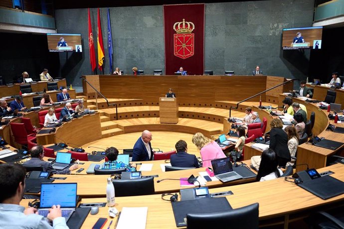 Archivo - Pleno del Parlamento de Navarra.