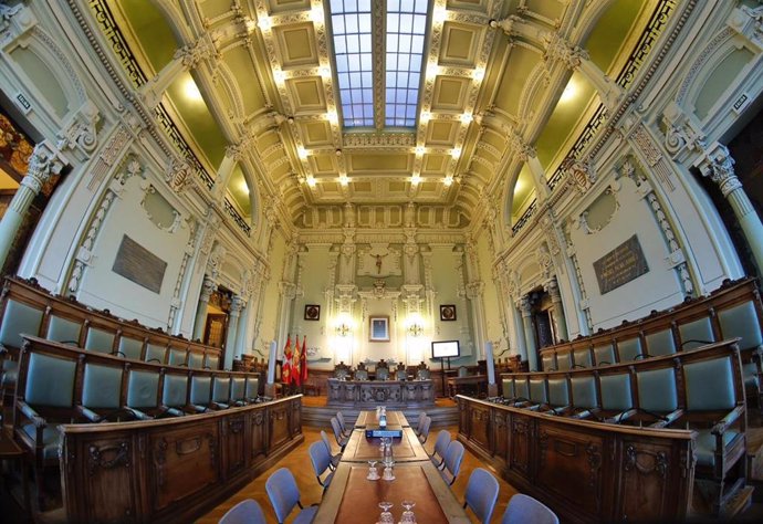 Salón de Plenos del Ayuntamiento de Valladolid.