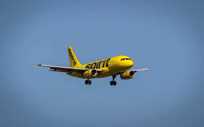 Archivo - Avión de Spirit Airlines.