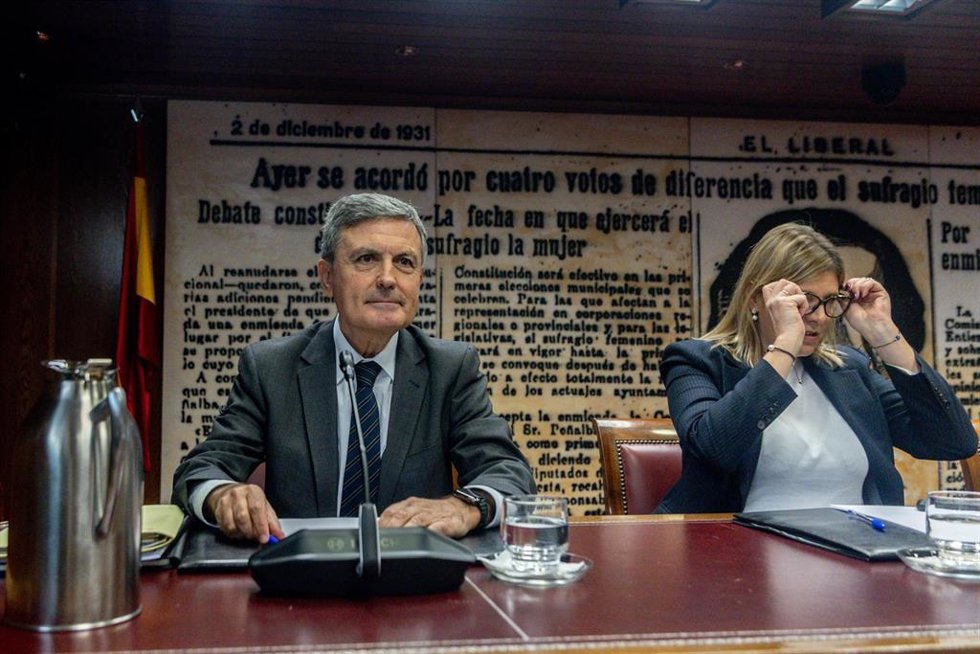El presidente de Correos y Telégrafos, Pedro Saura García, comparece en la Comisión de Investigación por el caso Koldo, en el Senado, a 15 de noviembre de 2024, en Madrid (España). Pedro Saura García ha comparecido en la Comisión de Investigación sobr