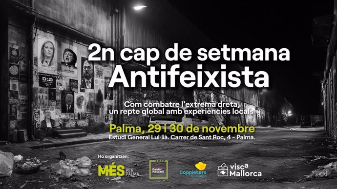 Cartel del 'II Fin de Semana Antifascista' organizado por MÉS per Palma.