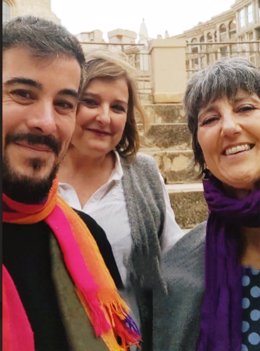 José Luis García Gascón, Teresa Navarro y Carmen Fajardo.