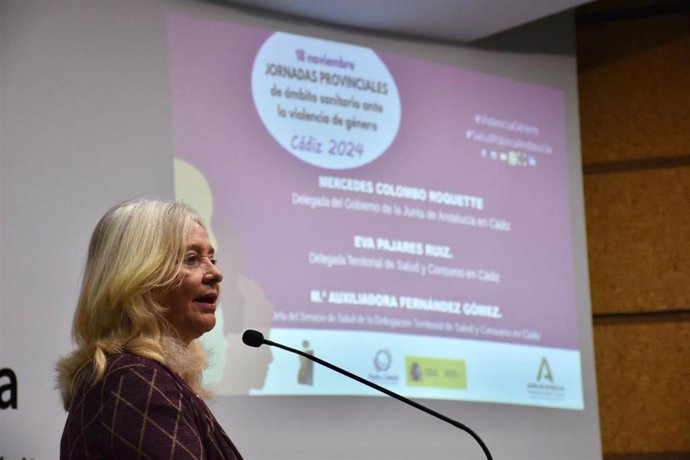 Mercedes Colombo en la Jornada Provincial del Ámbito Sanitario ante la Violencia de Género.