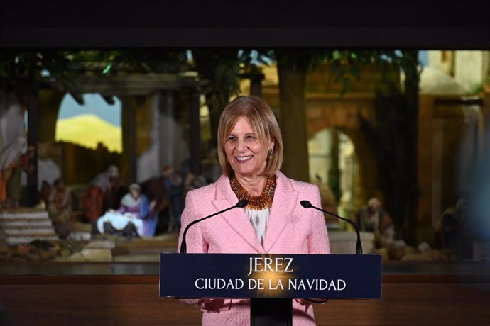 La alcaldesa de Jerez de la Frontera (Cádiz), María José García-Pelayo, presenta los principales actos de la Navidad