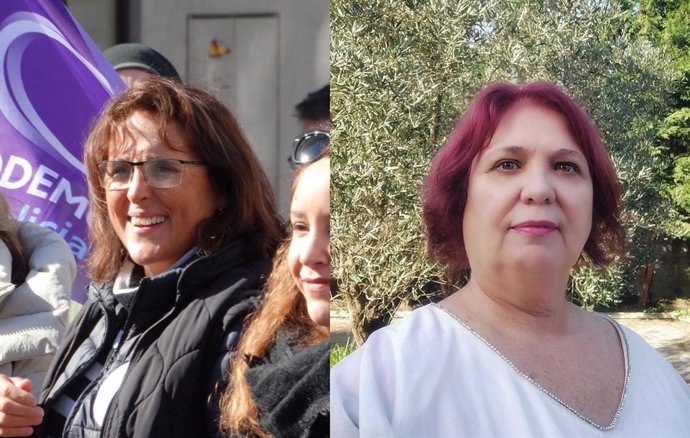 Isabel Faraldo y Charo Varela, precandidatas a las primarias de Podemos Galicia.