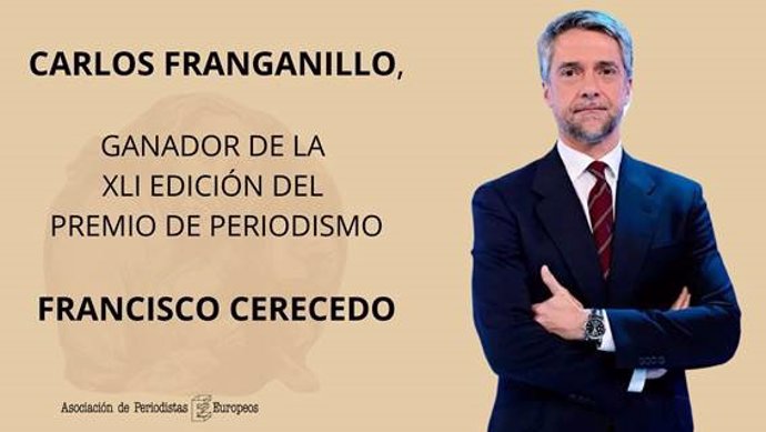 Franganillo recoge el XLI Premio Cerecedo: "Mucha gente, en momentos de zozobra, seguirá buscando la credibilidad"