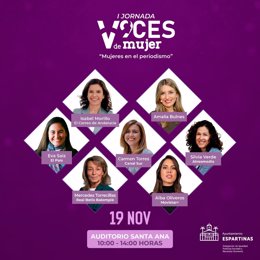 Imagen del cartel de la jornada Voces de Mujer