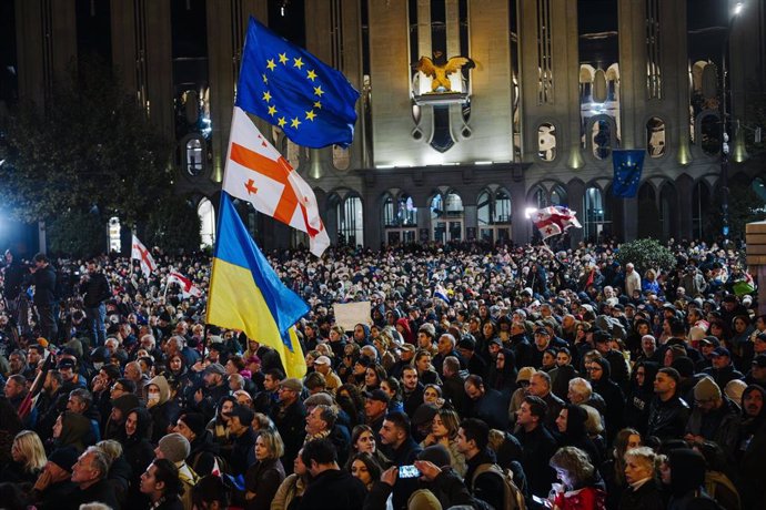 Una protesta en contra de las autoridades de Georgia 