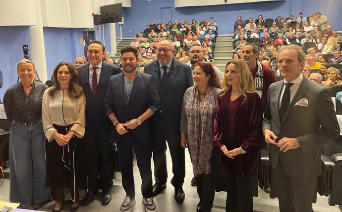 El consejero de Universidad, Investigación e Innovación, José Carlos Gómez Villamandos, en la sesión inaugural del curso académico de la Cátedra de Flamencología 'Agustín Gómez' de la Universidad de Córdoba (UCO).