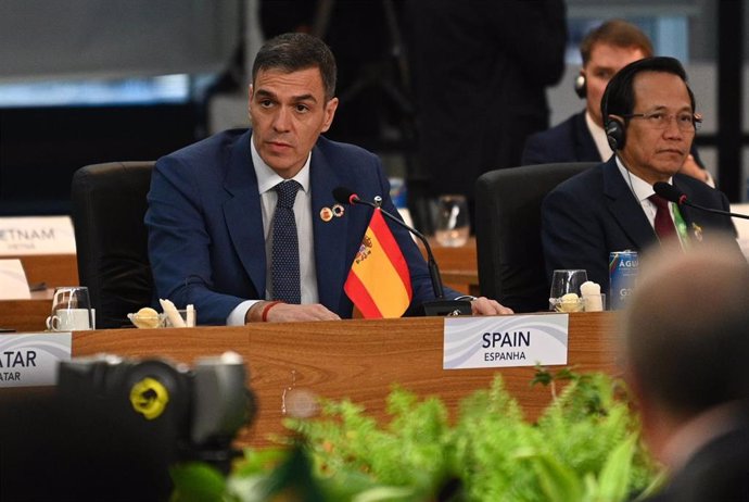 El Presidente Del Gobierno, Pedro Sánchez, Ha Abogado Este Lunes En El G20  Por Emprender "Importantes Reformas" Para Adaptar Las Instituciones De Gobernanza Mundial A "Un Mundo Cambiante"