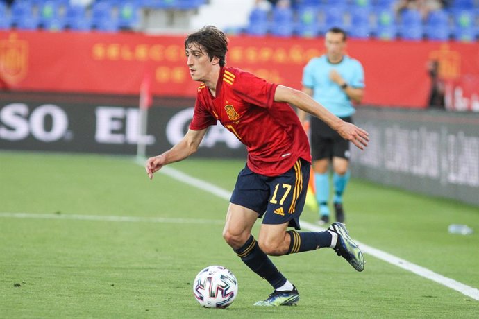 Archivo - Bryan Gil of Spain U21 in action during the international friendly match played between Spain U21 and Lithuania at Municipal de Butarque stadium on Jun 07, 2021 in Leganes, Madrid, Spain.