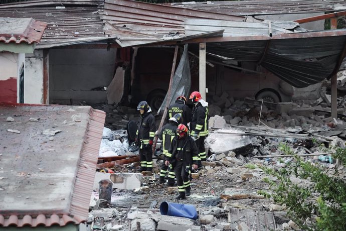 Naples Herculaneum: Naples - Ercolano 18-11-2024 Explosion in an illegal fireworks factory: three young people dead. (NeaPhoto Alessandro Garofalo)