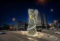Un gran ángel con 36.400 puntos de luz iluminará la plaza de Colón en Navidad