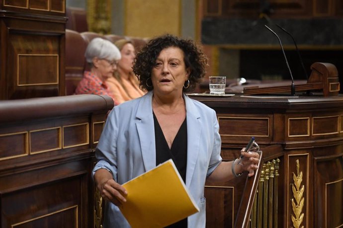 Archivo - La diputada de ERC Pilar Vallugera, durante una sesión plenaria extraordinaria, en el Congreso de los Diputados, a 23 de julio de 2024, en Madrid (España).