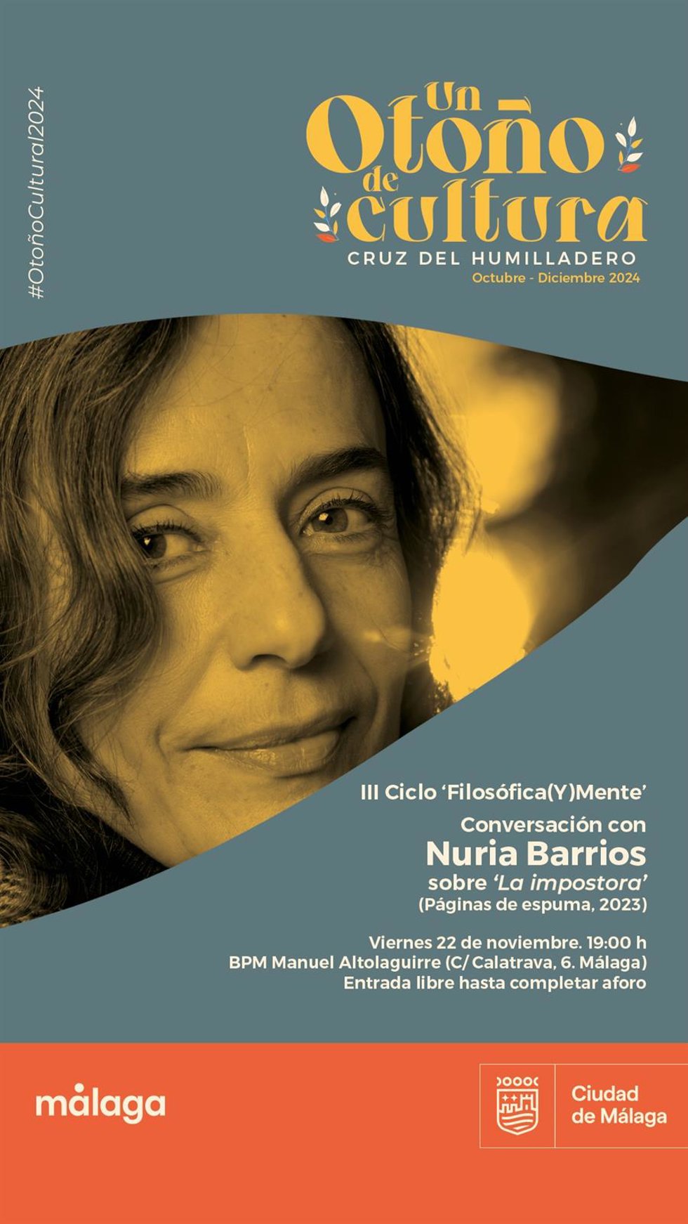 El III ciclo Filosófica(y)mente concluye este viernes con la conferencia de la escritora y doctora en Filosofía Nuria Barrios