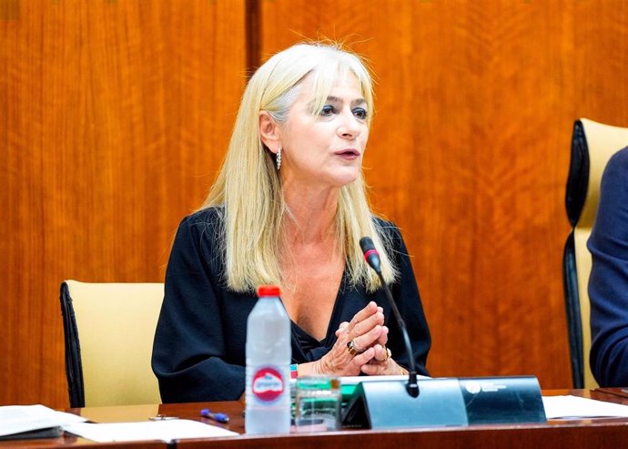 Archivo - La consejera andaluza de Cultura y Deporte, Patricia del Pozo, en una comisión parlamentaria.