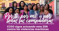 CCOO y UGT piden "compromiso social inequívoco" de instituciones y poderes públicos para erradicar la violencia machista