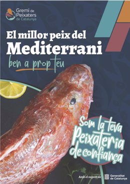 Cartel de la campaña del Gremi de Peixaters de Catalunya para fomentar el consumo de proxmidad