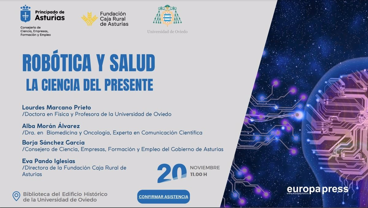 Europa Press organiza el Encuentro Informativo  Robótica y salud: la ciencia del presente  con la física Lourdes Marcano