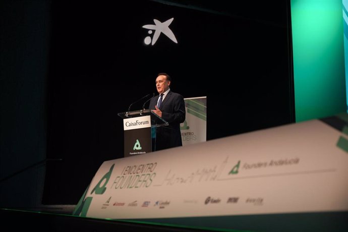 El consejero de Universidad, Investigación e Innovación, José Carlos Gómez Villamandos, en el I Encuentro de la Asociación Founders Andalucía.