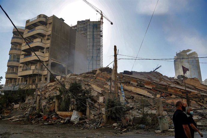 Edificio destruido por un bombardeo del Ejército de Israel contra el barrio de Shiya, en el sur de la capital de Líbano, Beirut (archivo)