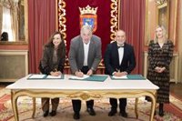 Pamplona y el CSIC firman el convenio para que se instale en Lezkairu la nueva sede del Instituto de Agrobiotecnología