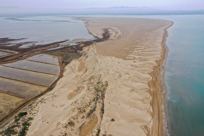 Imágen aérea del Delta del Ebro.