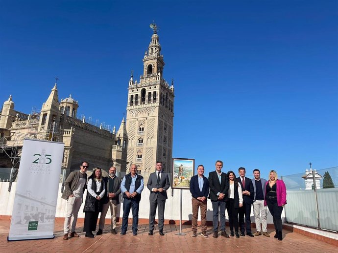 Presentación del cartel y programa de la XXVIII edición de su tradicional Feria de Muestras de Productos Típicos y Artesanales de la Sierra Morena de Sevilla.