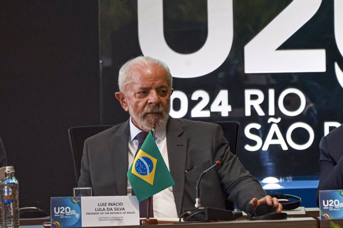 November 17, 2024, Rio De Janeiro, Rio De Janeiro, Brasil: Rio de janeiro (rj), 11/17/2024 - u20/lula/urban20/preefeitos/rj - the president of the republic of brazil luiz inacio lula da silva will participate in the plenary session of mayors of urban 20 (