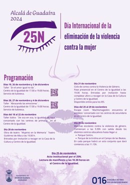 Cartel de la programación del 25N en Alcalá